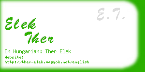 elek ther business card